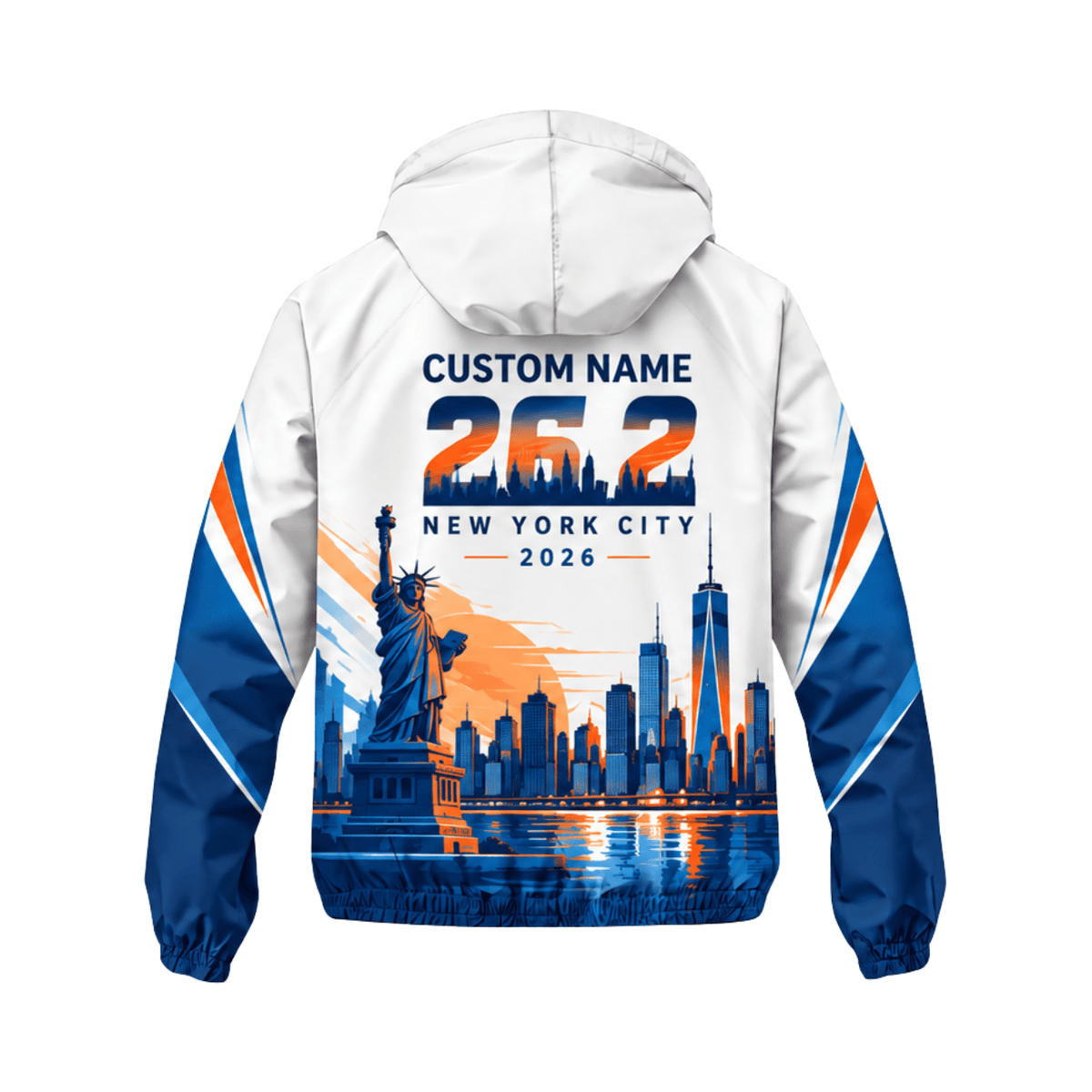 Custom Name NYC 26.2 Finisher 2026 Running Windbreaker Jacket