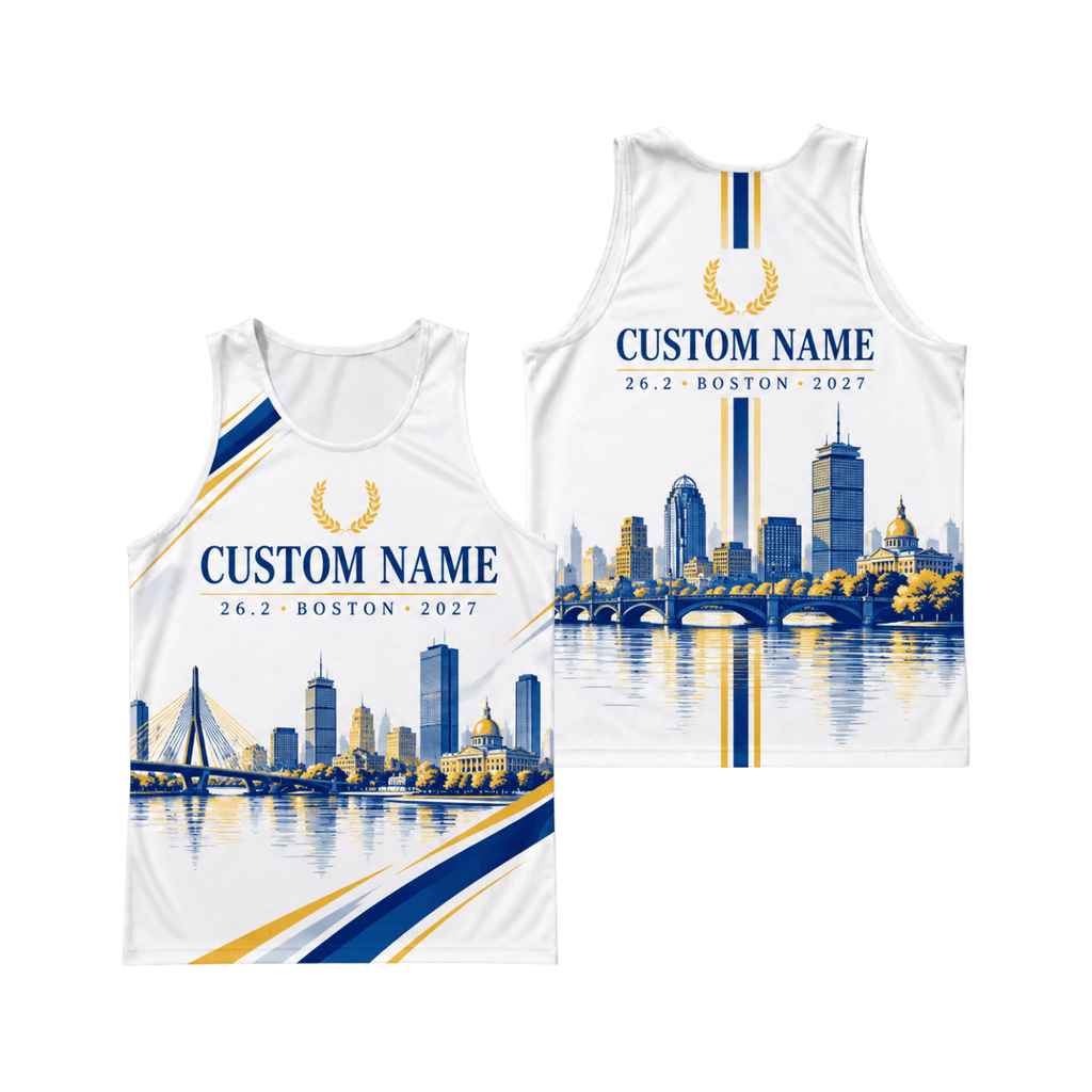 Custom Boston Laurel 26.2 Running Singlet Unisex Marathon Tank Top