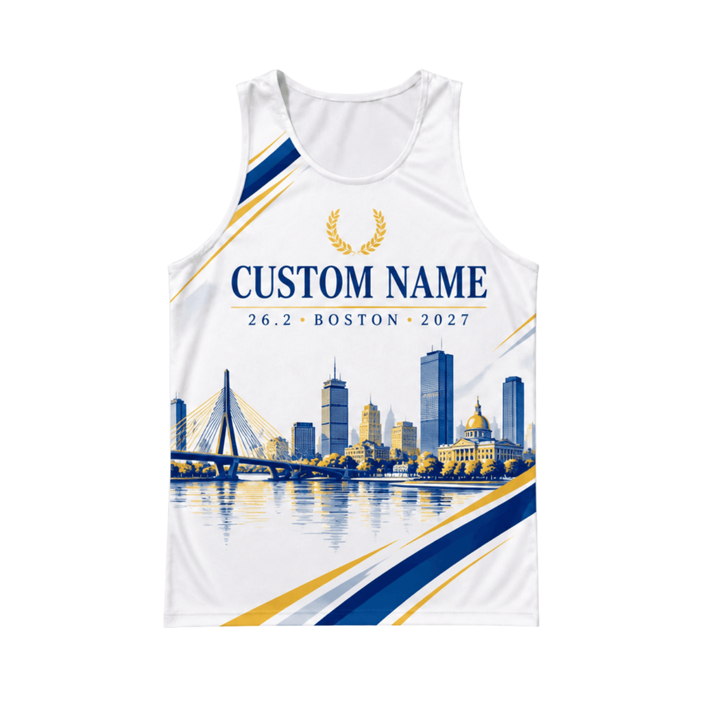 Custom Boston Laurel 26.2 Running Singlet Unisex Marathon Tank Top
