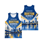 Custom Boston Runner 26.2 Running Singlet Unisex Marathon Tank Top