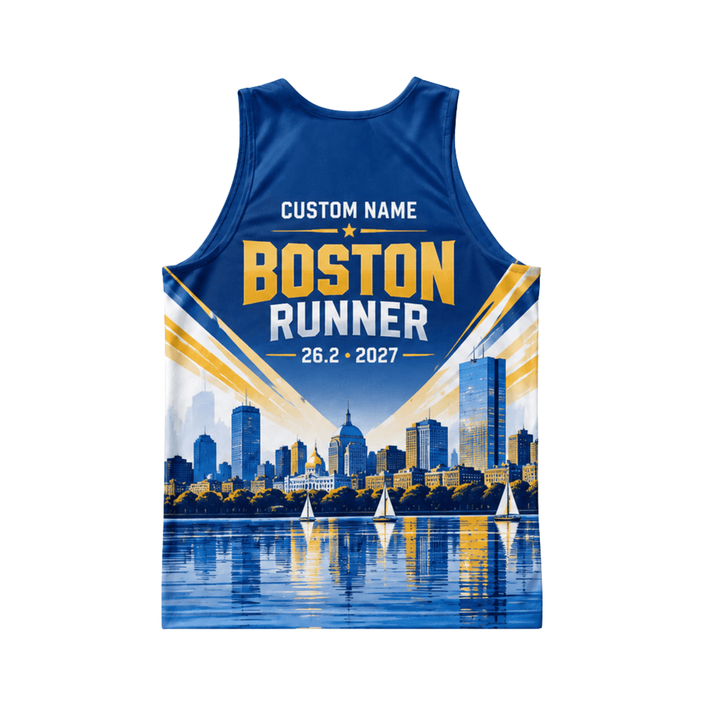 Custom Boston Runner 26.2 Running Singlet Unisex Marathon Tank Top
