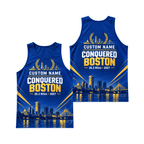 Custom Conquered Boston 2027 Running Singlet Unisex Marathon Tank Top