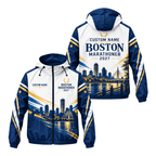 Custom Name Boston 2027 Marathoner Running Windbreaker Jacket