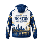 Custom Name Boston 2027 Marathoner Running Windbreaker Jacket