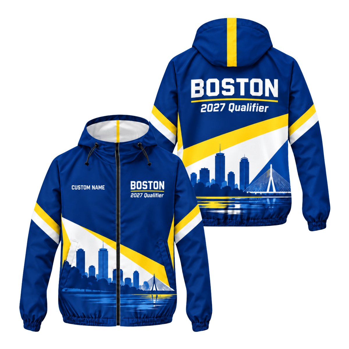 Custom Name Boston 2027 Qualifier Running Windbreaker Jacket