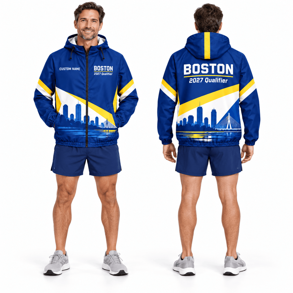 Custom Name Boston 2027 Qualifier Running Windbreaker Jacket