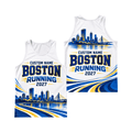 Custom Name Boston 2027 Running Singlet Unisex Marathon Tank Top