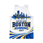 Custom Name Boston 2027 Running Singlet Unisex Marathon Tank Top