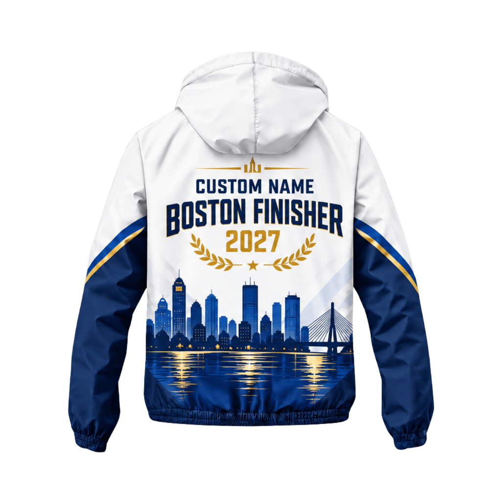 Custom Name Boston Finisher 2027 Running Windbreaker Jacket