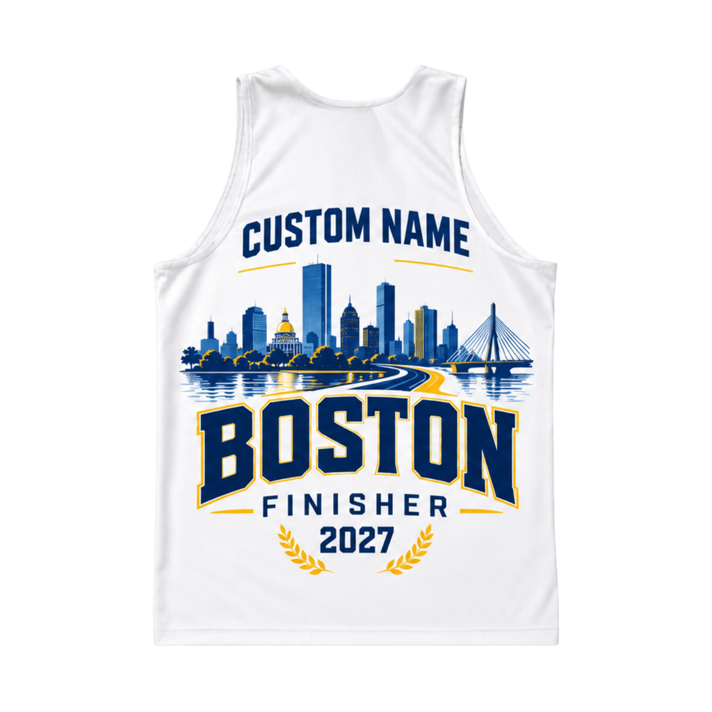 Custom Name Boston Finisher Running Singlet Unisex Marathon Tank Top