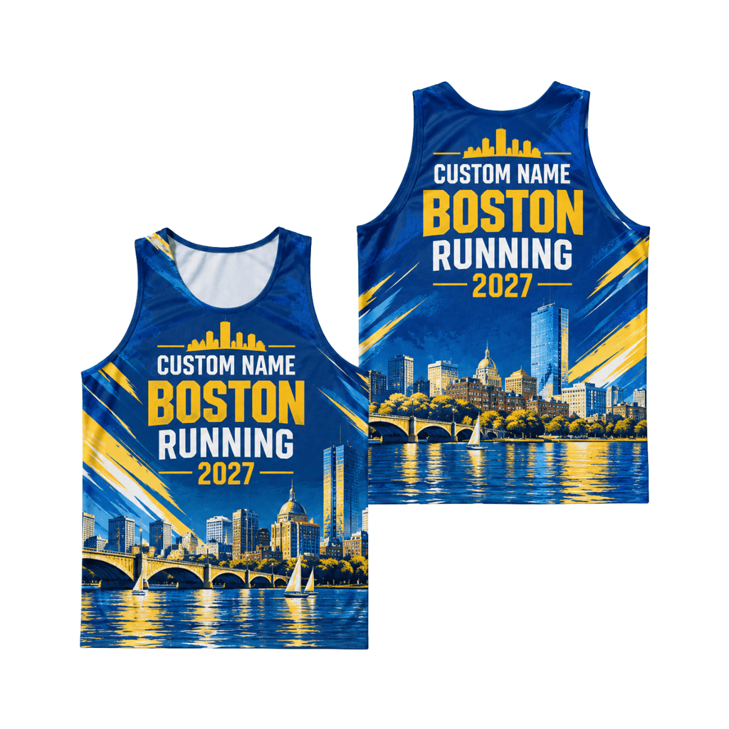 Custom Name Boston Race 2027 Running Singlet Unisex Marathon Tank Top