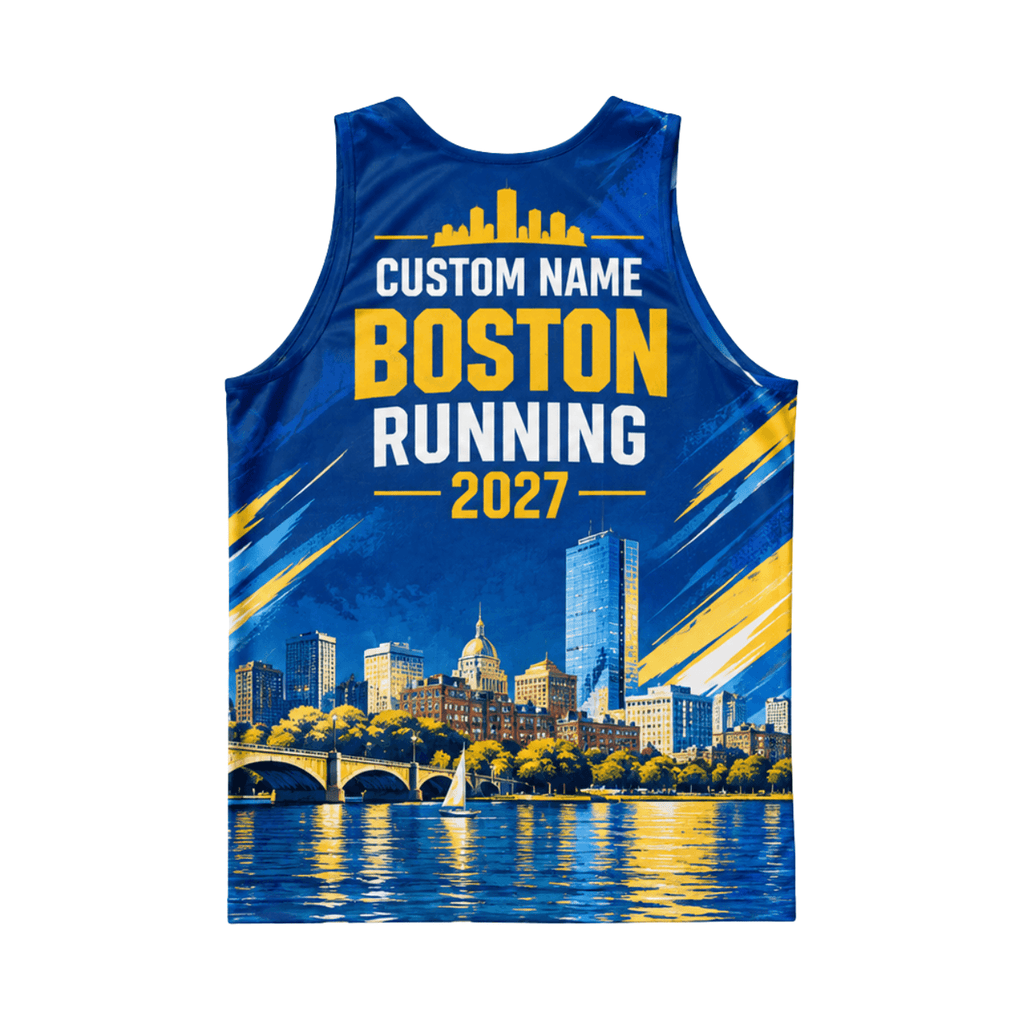 Custom Name Boston Race 2027 Running Singlet Unisex Marathon Tank Top