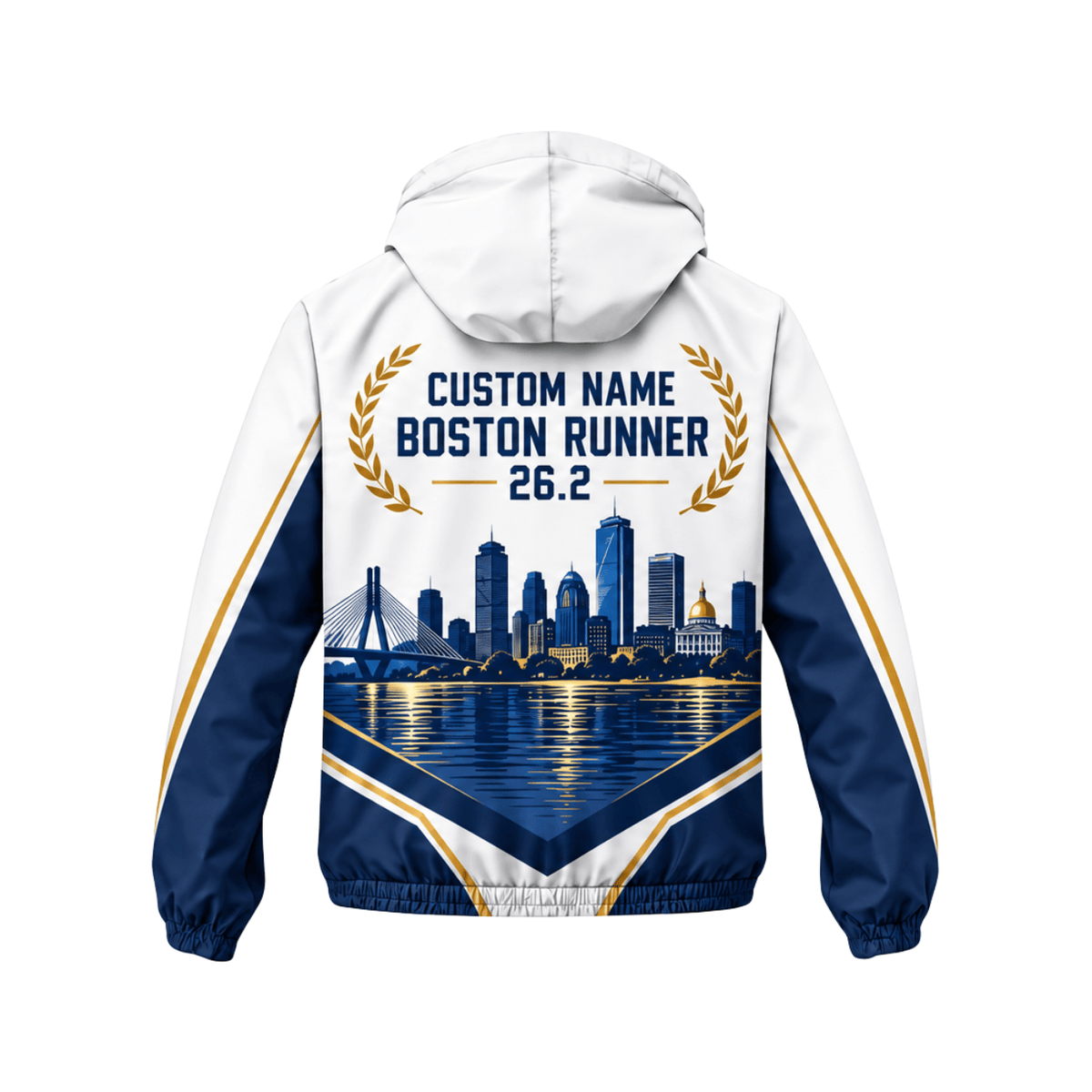 Custom Name Boston Runner 26.2 Running Windbreaker Jacket