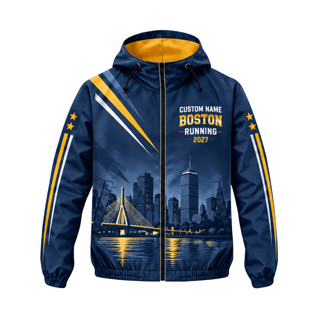 Custom Name Boston Running 2027 Running Windbreaker Jacket