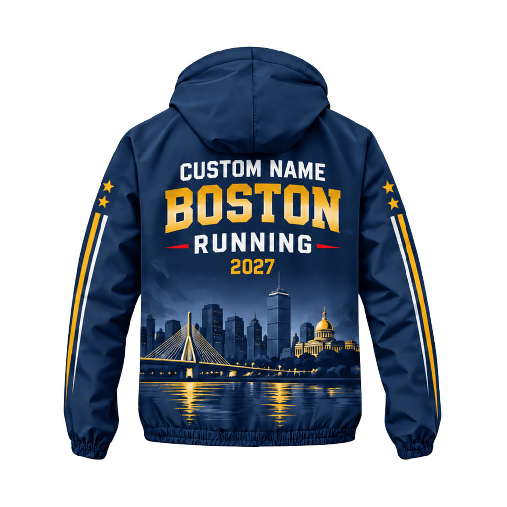 Custom Name Boston Running 2027 Running Windbreaker Jacket