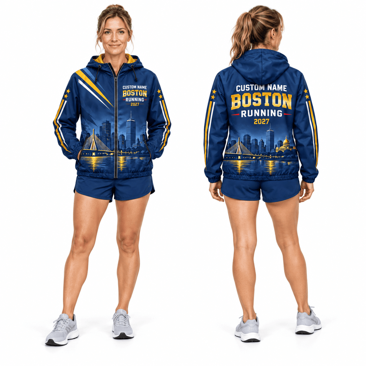 Custom Name Boston Running 2027 Running Windbreaker Jacket