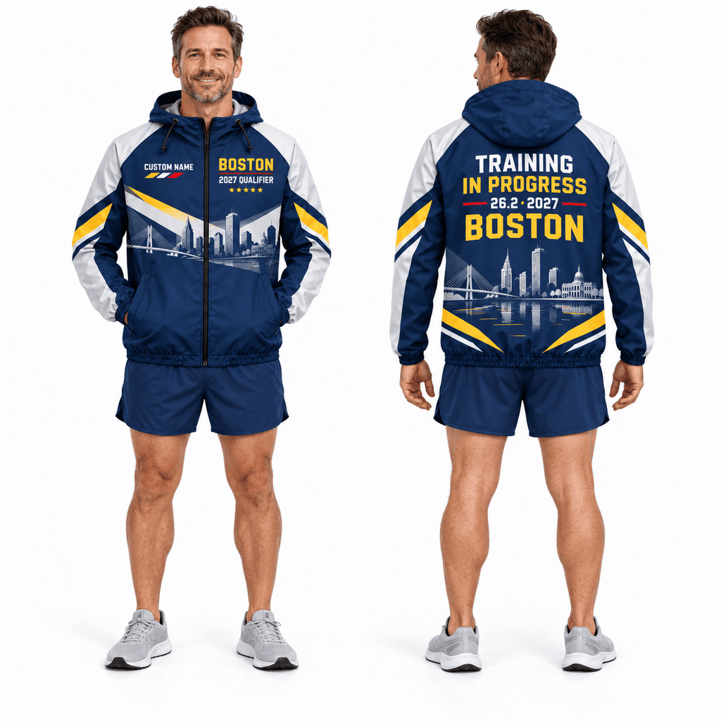 Custom Name Boston Training Progress 2027 Running Windbreaker Jacket