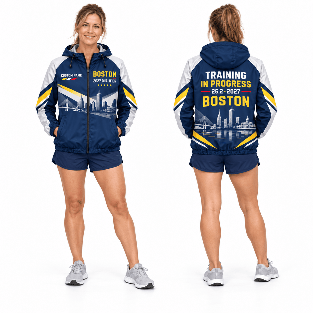 Custom Name Boston Training Progress 2027 Running Windbreaker Jacket