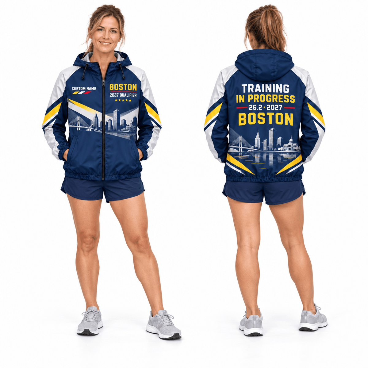 Custom Name Boston Training Progress 2027 Running Windbreaker Jacket