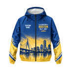 Custom Name Hometown to Boston 2027 Running Windbreaker Jacket
