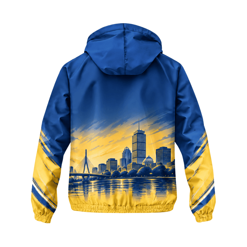 Custom Name Hometown to Boston 2027 Running Windbreaker Jacket