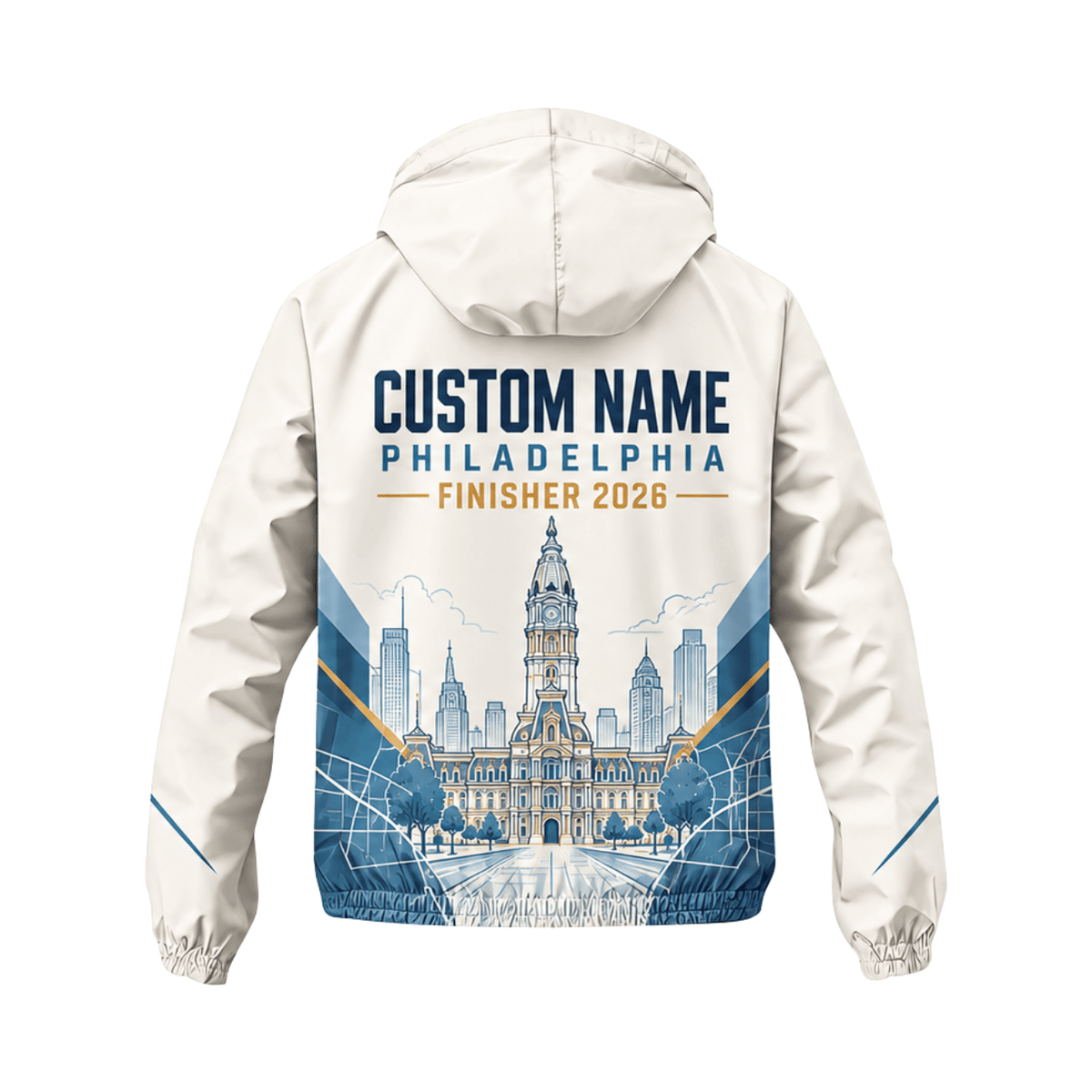 Custom Name Philadelphia Finisher 2026 Running Windbreaker Jacket