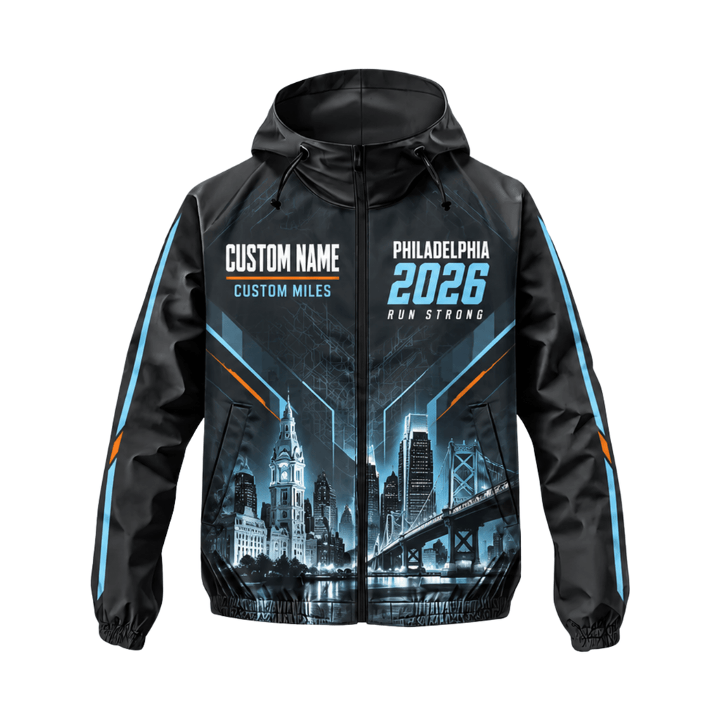 Custom Name Philadelphia Run Strong 2026 Running Windbreaker Jacket
