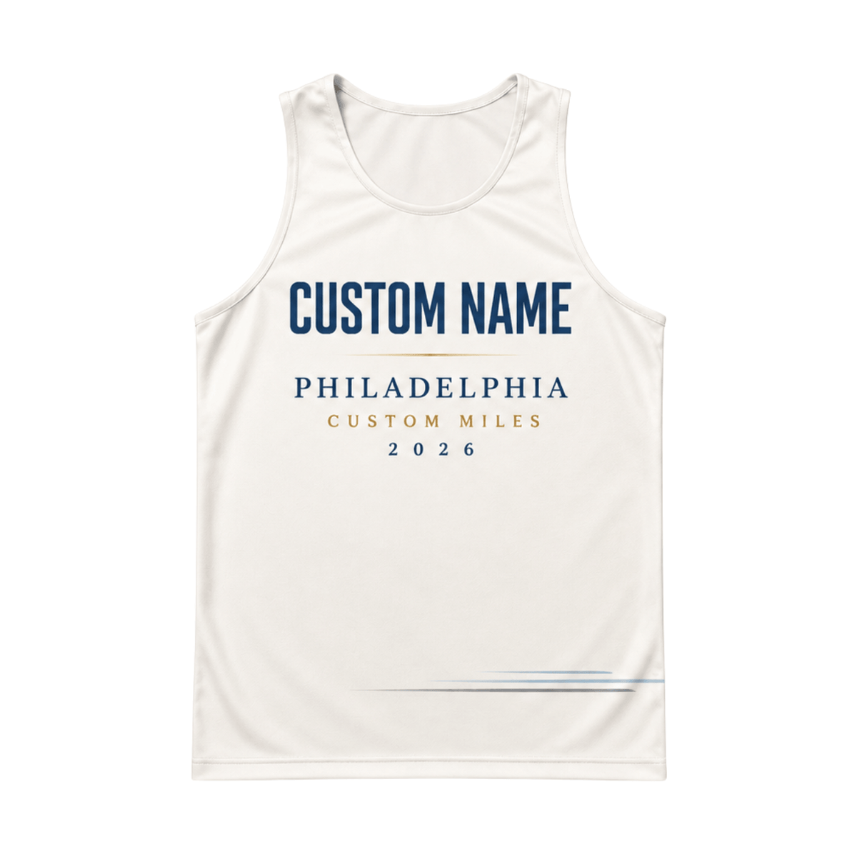 Custom Name Philly Miles 2026 Running Singlet Unisex Marathon Tank Top