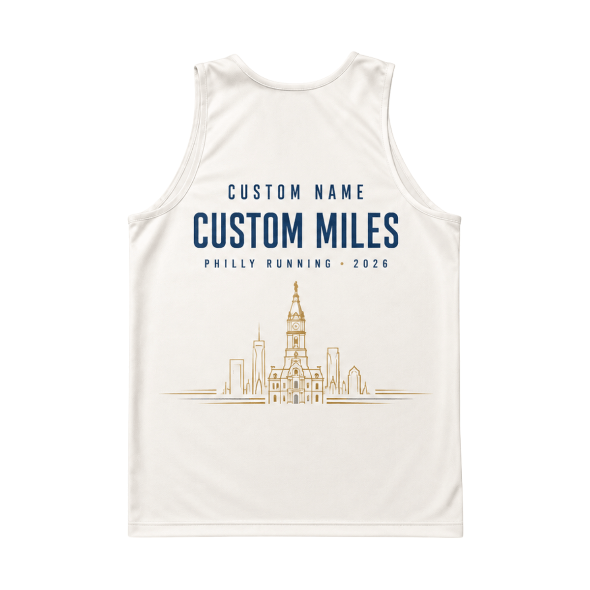 Custom Name Philly Miles 2026 Running Singlet Unisex Marathon Tank Top