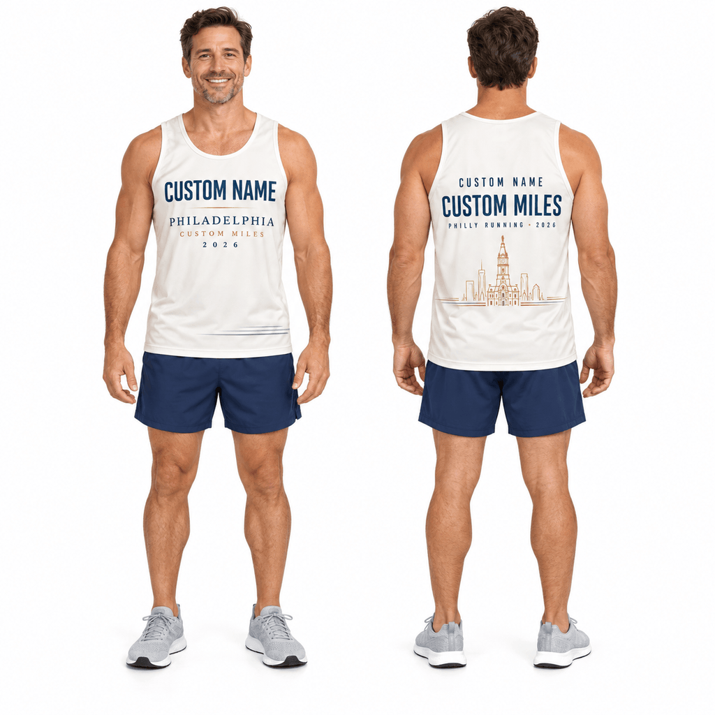 Custom Name Philly Miles 2026 Running Singlet Unisex Marathon Tank Top