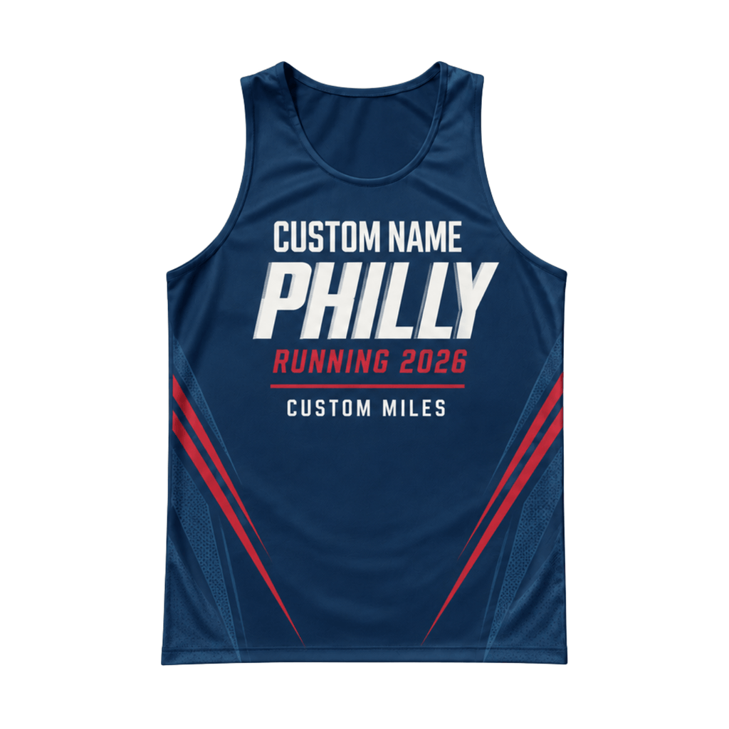 Custom Name Philly Pace 2026 Running Singlet Unisex Marathon Tank Top