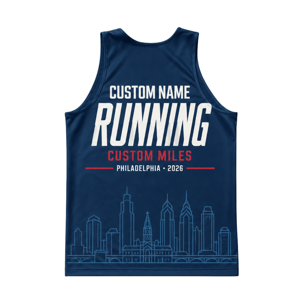 Custom Name Philly Pace 2026 Running Singlet Unisex Marathon Tank Top