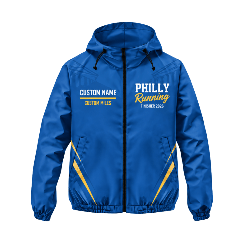 Custom Name Philly Running Finisher 2026 Running Windbreaker Jacket