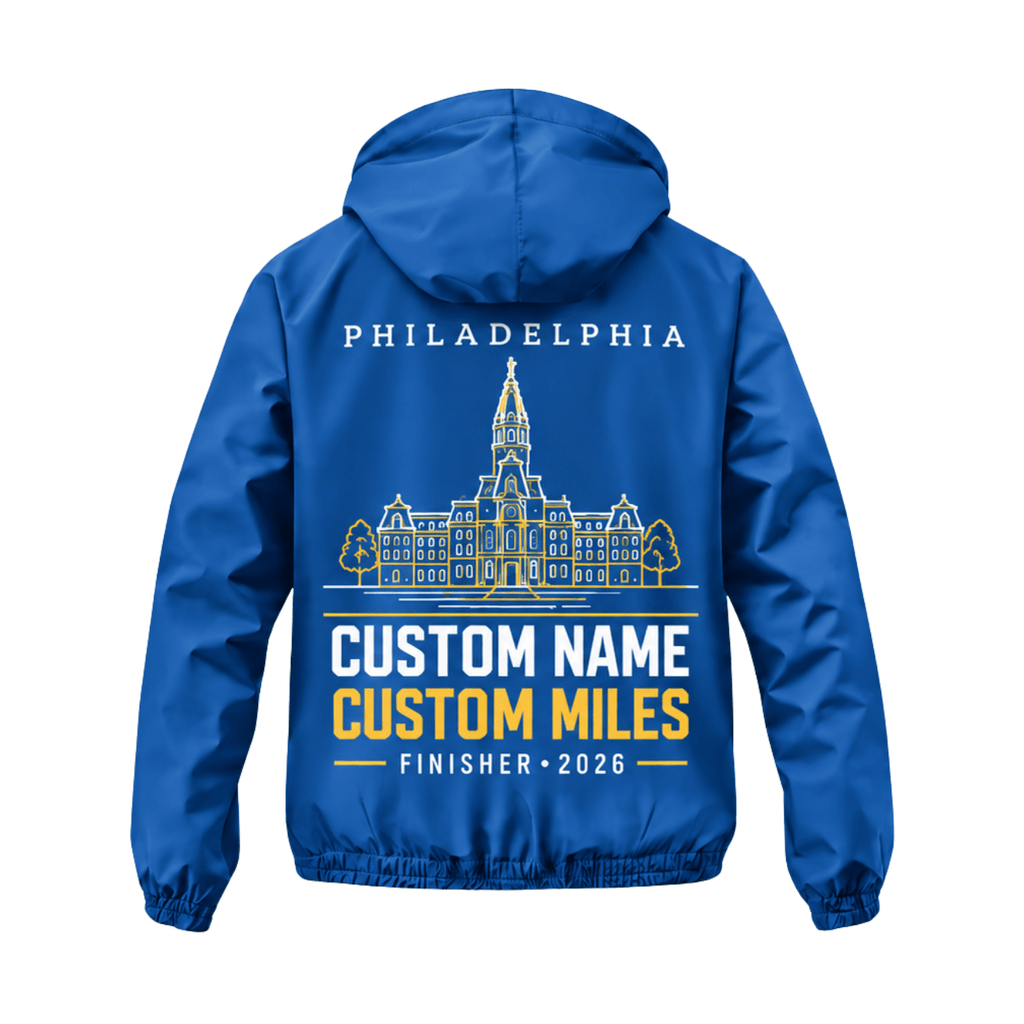 Custom Name Philly Running Finisher 2026 Running Windbreaker Jacket