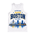 Custom Name Runs Boston 26.2 Running Singlet Unisex Marathon Tank Top