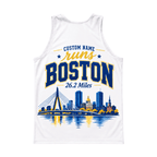 Custom Name Runs Boston 26.2 Running Singlet Unisex Marathon Tank Top