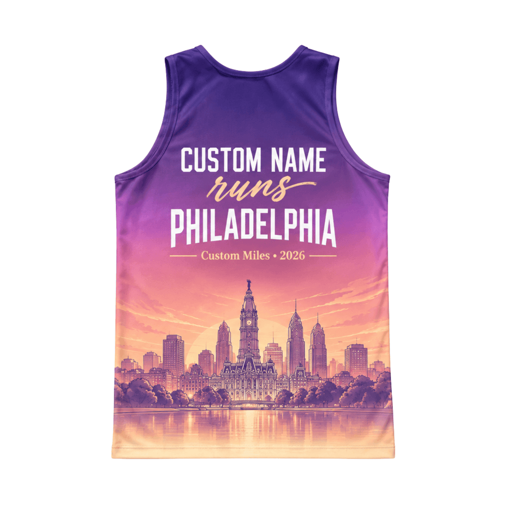 Custom Name Runs Philly 2026 Running Singlet Unisex Marathon Tank Top