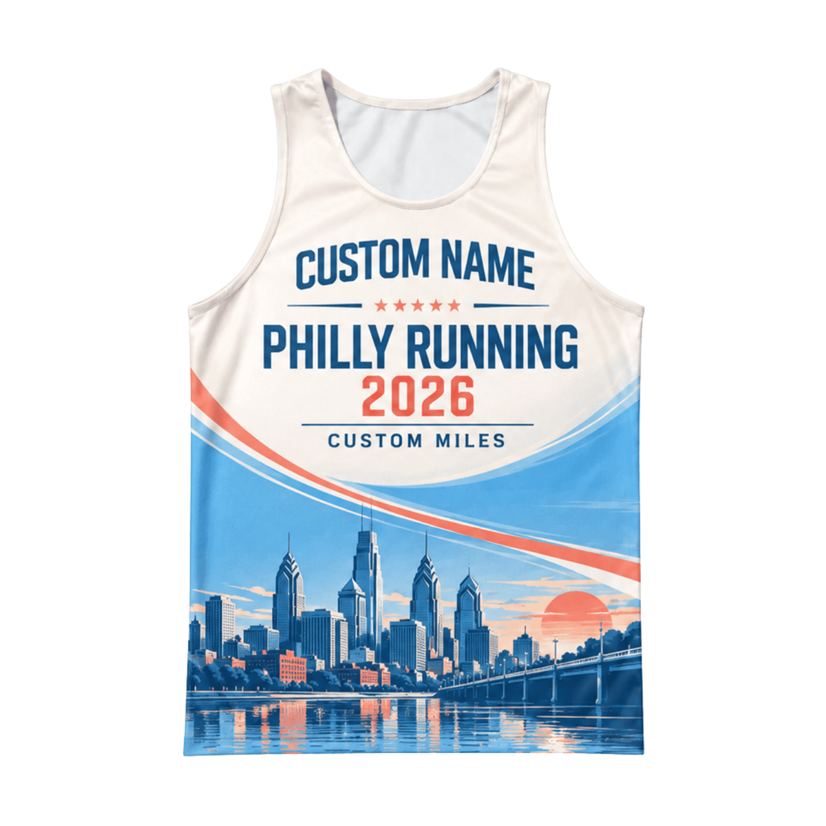 Custom Philadelphia Race 2026 Running Singlet Unisex Marathon Tank Top