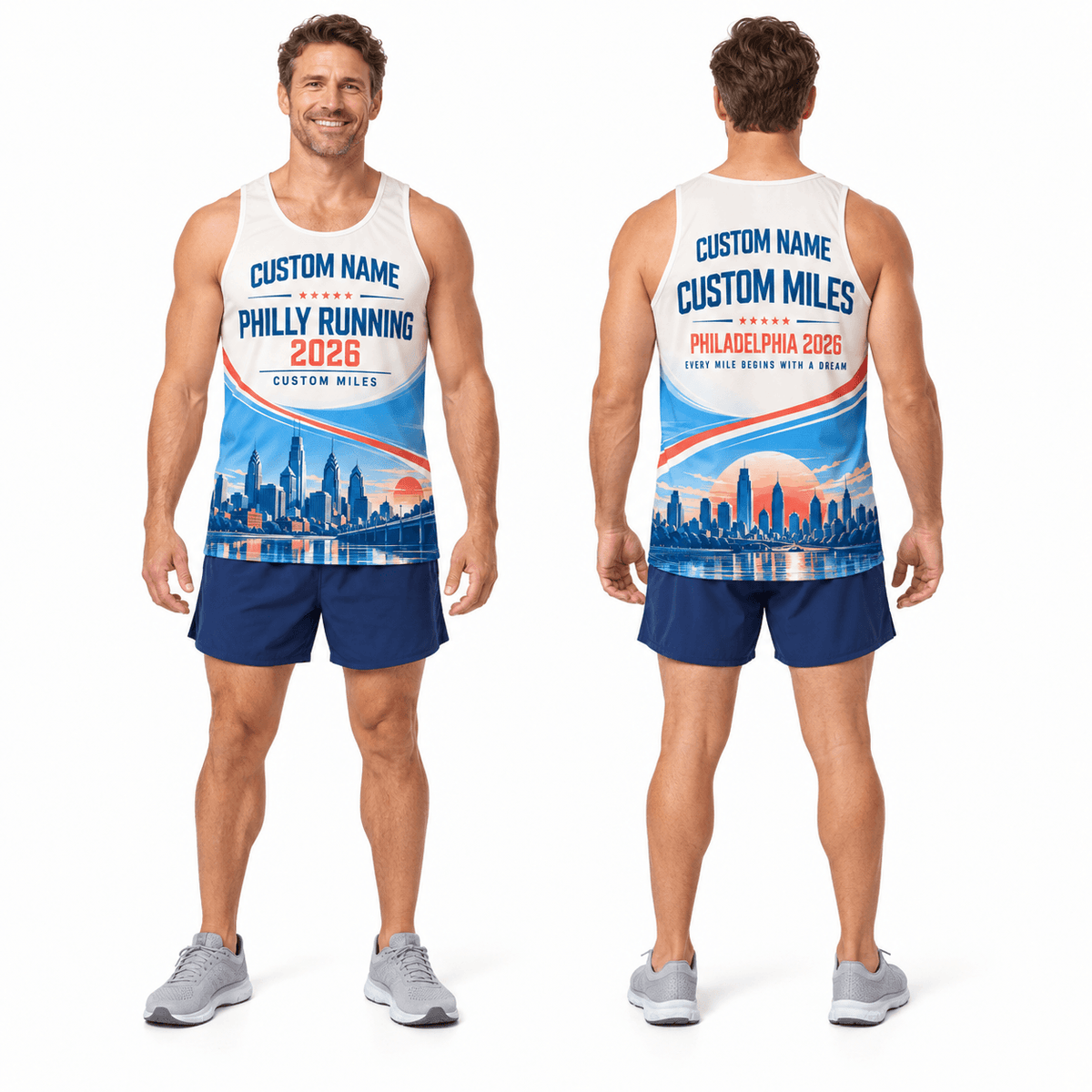 Custom Philadelphia Race 2026 Running Singlet Unisex Marathon Tank Top