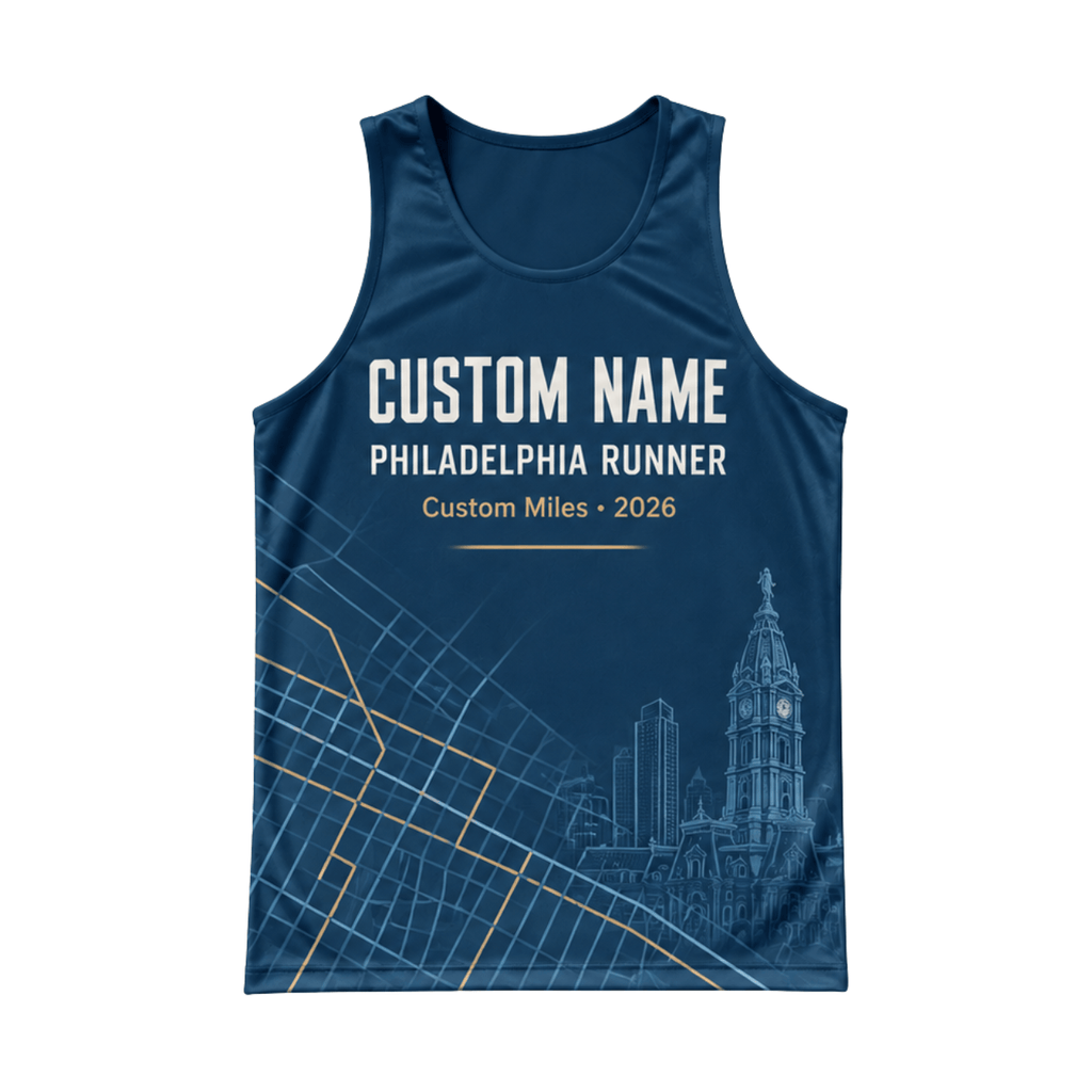 Custom Philadelphia Runner Running Singlet Unisex Marathon Tank Top