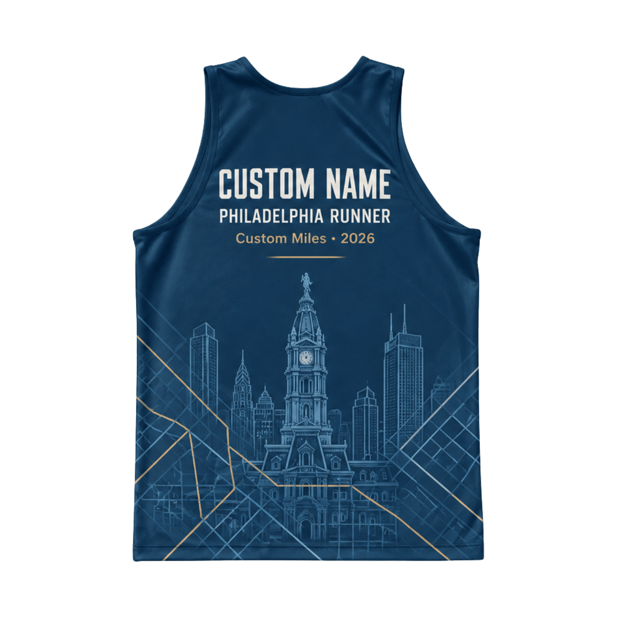 Custom Philadelphia Runner Running Singlet Unisex Marathon Tank Top