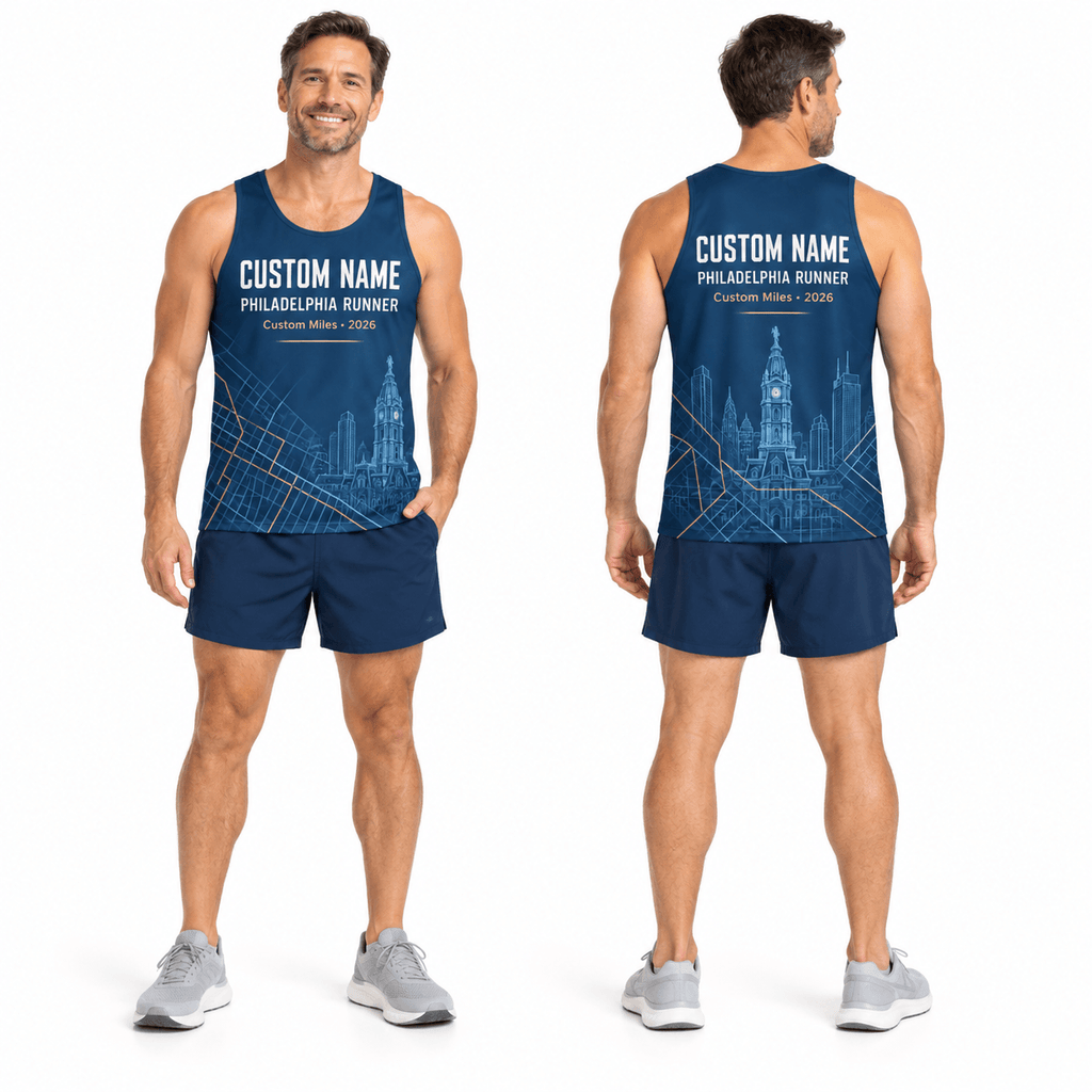 Custom Philadelphia Runner Running Singlet Unisex Marathon Tank Top