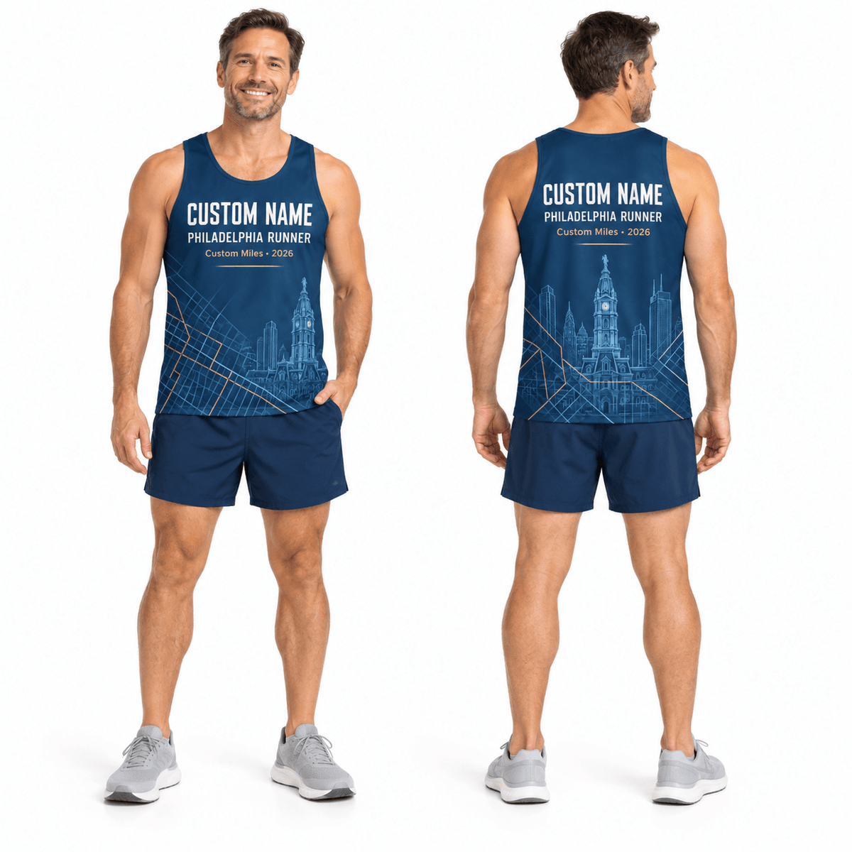 Custom Philadelphia Runner Running Singlet Unisex Marathon Tank Top