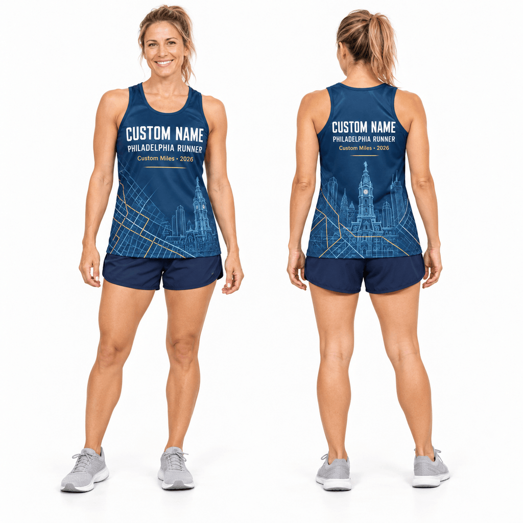 Custom Philadelphia Runner Running Singlet Unisex Marathon Tank Top