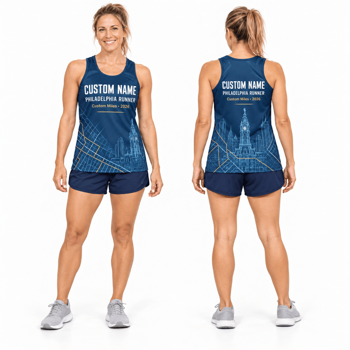 Custom Philadelphia Runner Running Singlet Unisex Marathon Tank Top