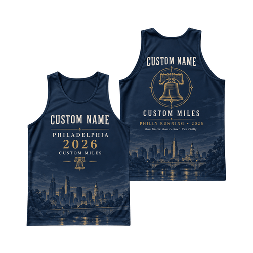 Custom Philly Liberty Bell Running Singlet Unisex Marathon Tank Top