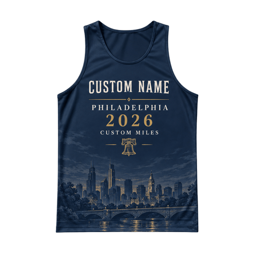 Custom Philly Liberty Bell Running Singlet Unisex Marathon Tank Top