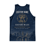 Custom Philly Liberty Bell Running Singlet Unisex Marathon Tank Top