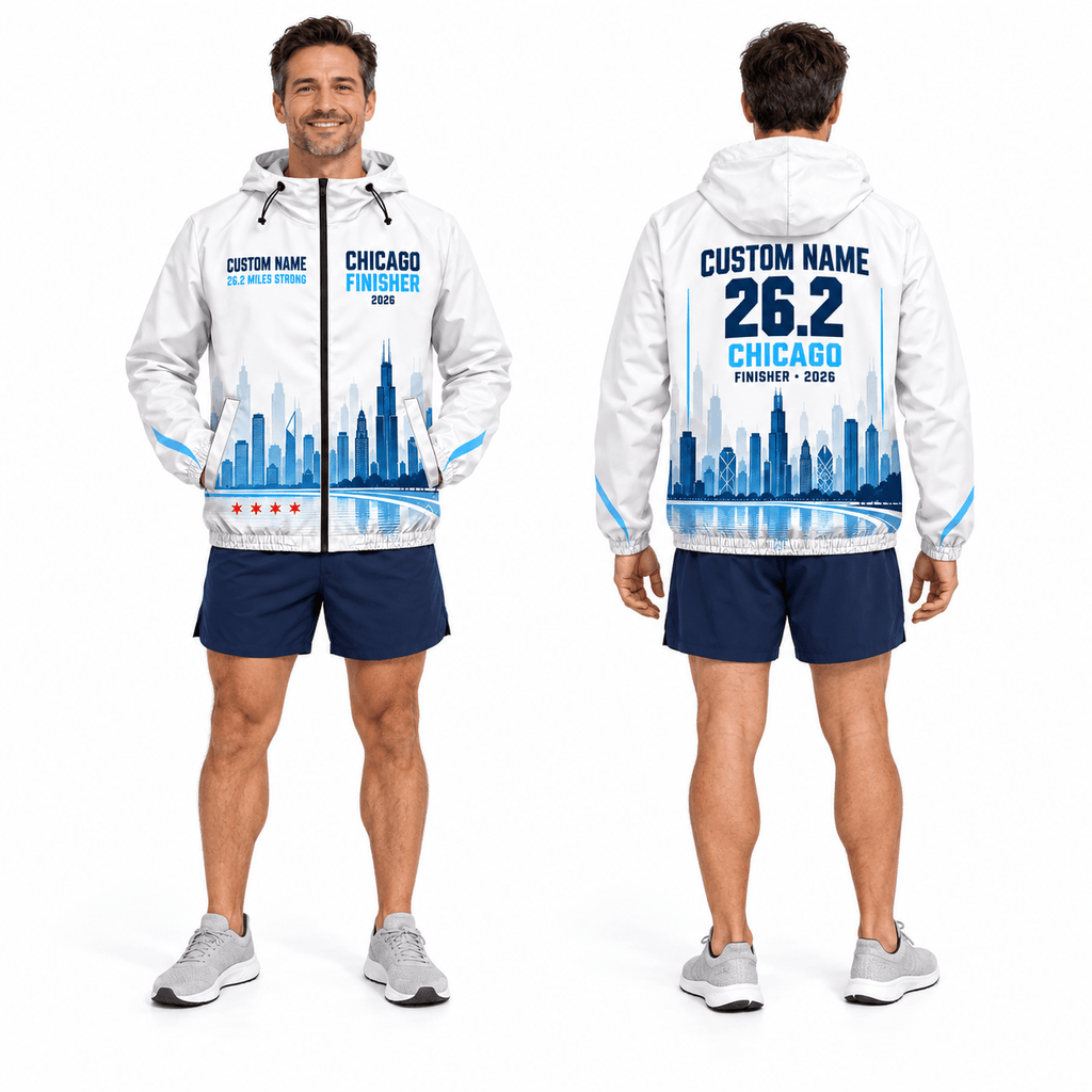 Customized Chicago Finisher 26.2 Miles 2026 Running Windbreaker Jacket