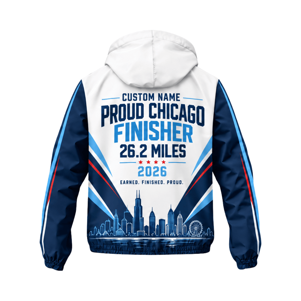 Customized Proud Chicago Finisher 26.2 2026 Running Windbreaker Jacket